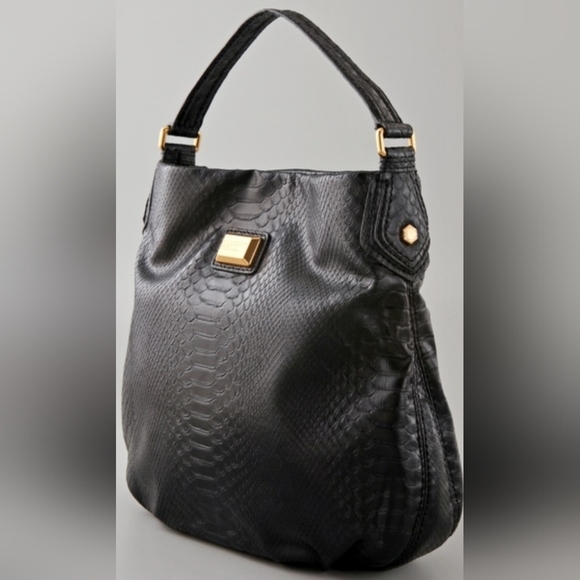 Marc Jacobs Handbags - MARC by Marc Jacobs Sneaky Snake Hillier Hobo Black Shoulder Bag + Strap
